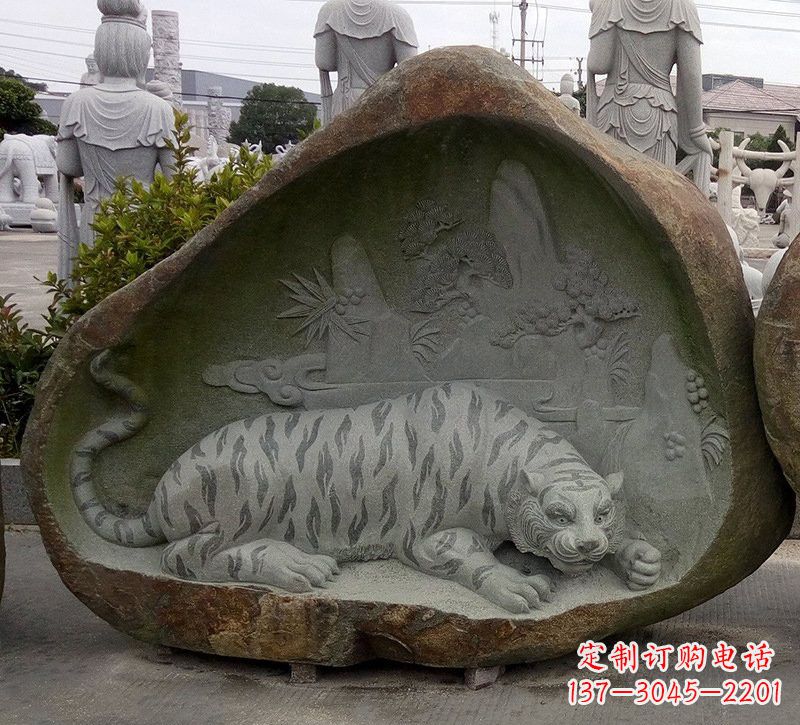 东营公园老虎石雕