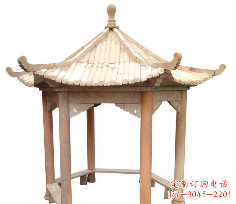 东营精美六角凉亭雕塑
