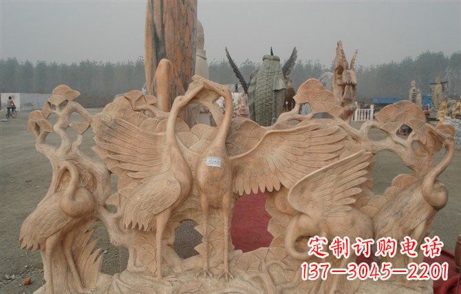 东营精美仙鹤雕塑