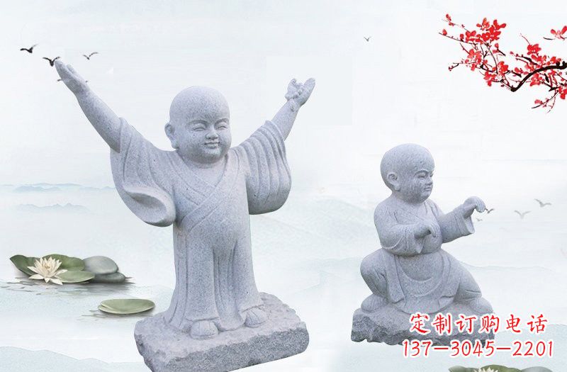 东营中领雕塑精美的和尚石雕