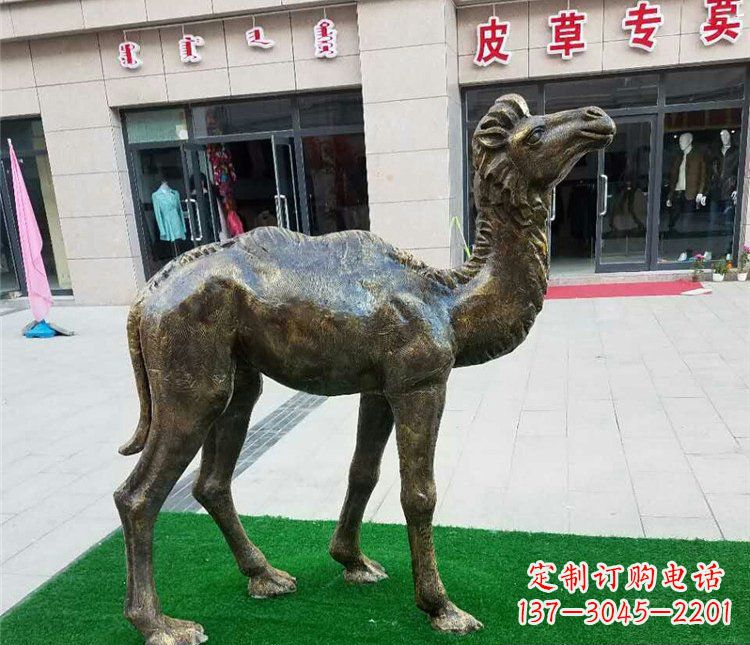 东营精美铜雕骆驼雕塑