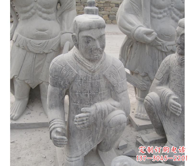 东营古代兵马俑石雕