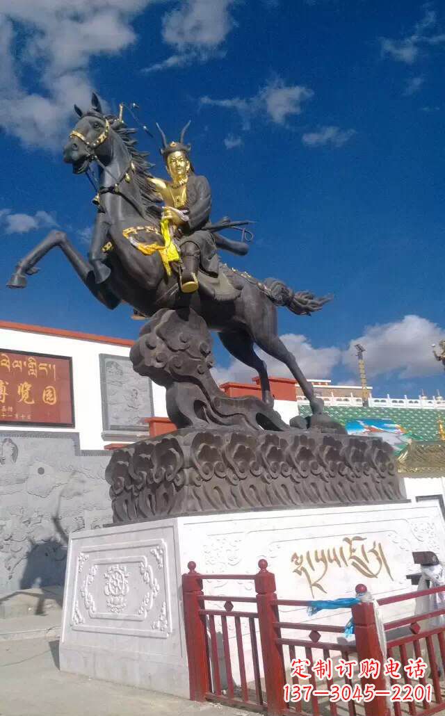 东营古典骑马人物雕塑
