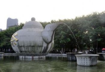 东营精致雕塑茶壶石雕