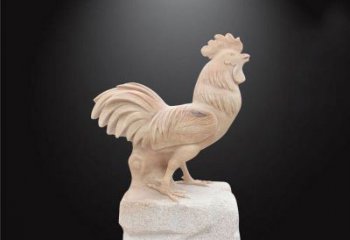 东营公园动物公鸡石雕
