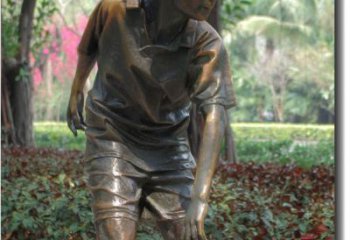 东营产品名称青春活力的男孩铜雕