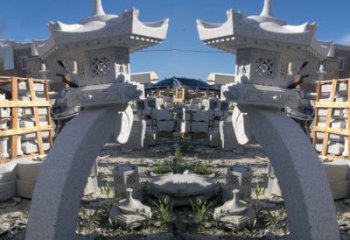 东营精美大理石镂空石灯雕塑