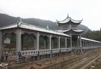 东营中领雕塑定制精美的公园石雕亭子长廊