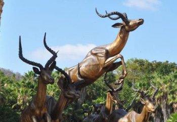东营立体雕塑——羚羊奔跑