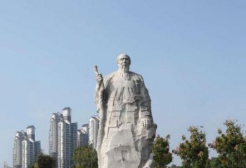 东营具有历史意义的画家齐白石汉白玉雕像