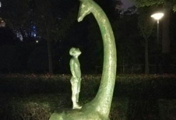 东营壮观绝伦的长颈鹿雕塑