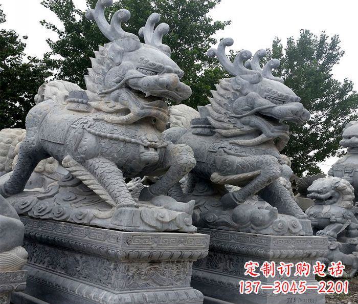 东营古典精美麒麟雕塑