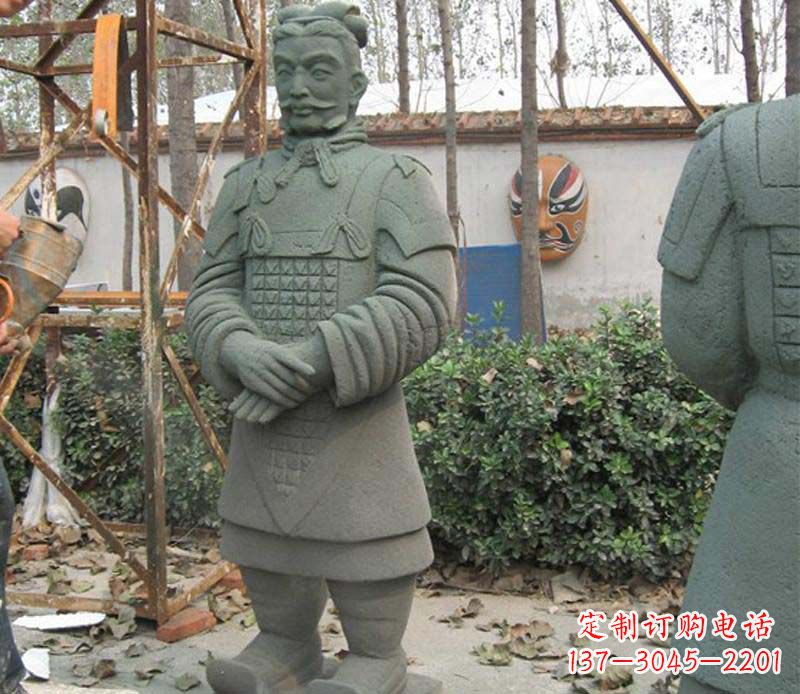 东营蓝鼎中领雕塑|广场兵马俑石雕