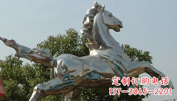 东营精美不锈钢奔马雕塑