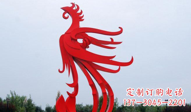 东营中领雕塑制作的精美不锈钢凤凰雕塑