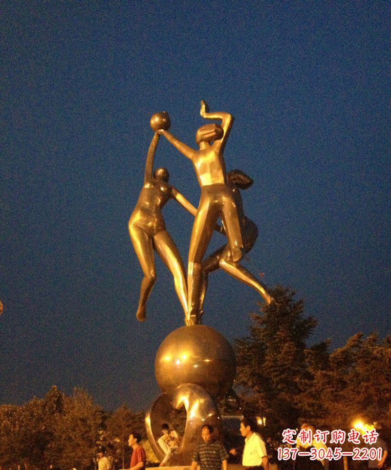 东营艺术化尽展,欣赏活力女孩景观铜雕
