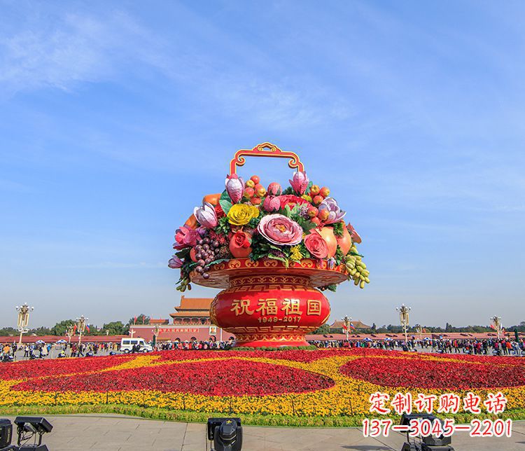 东营大型不锈钢花篮雕塑，艺术缔造美好景观