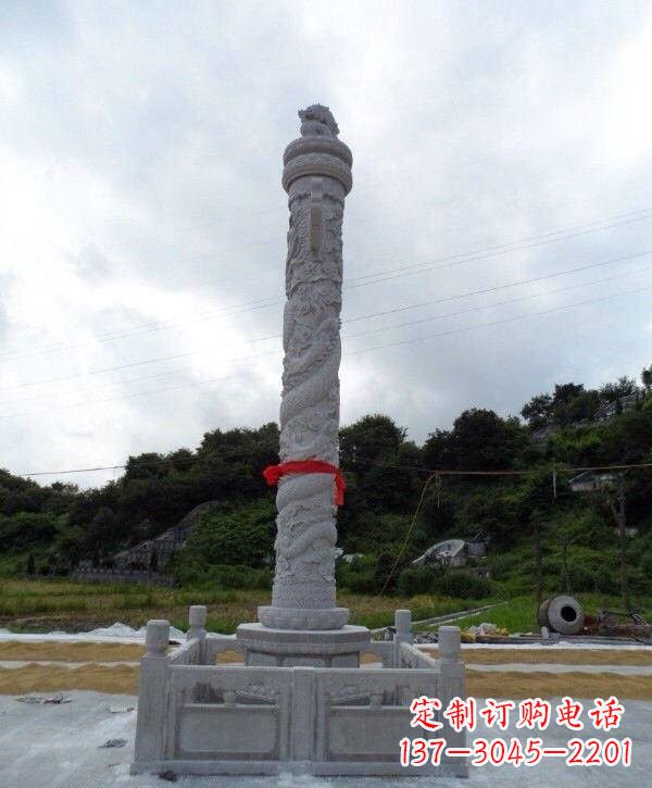 东营高质感汉白玉华表雕塑,让您的空间时尚更有品位