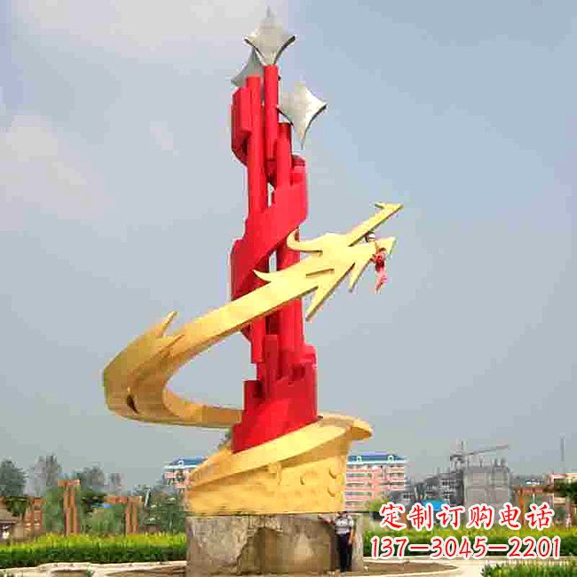 东营中领雕塑出品的活力龙形不锈钢雕塑