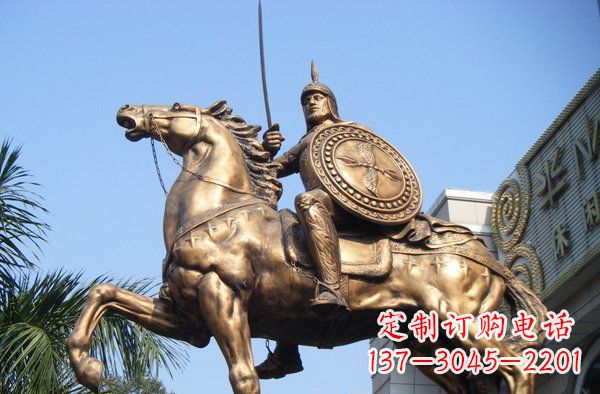 东营广场罗马战士人物景观铜雕