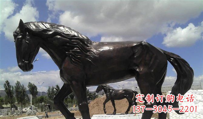 东营广场马动物铜雕 (3)