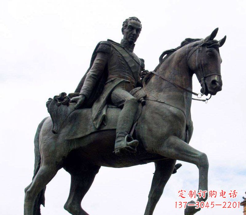 东营中领雕塑:西方风格骑马铜雕
