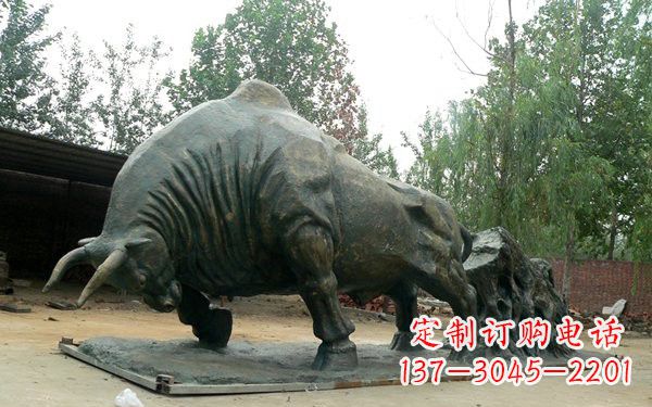 东营新中国拓荒牛铜雕，传承中国传统文化