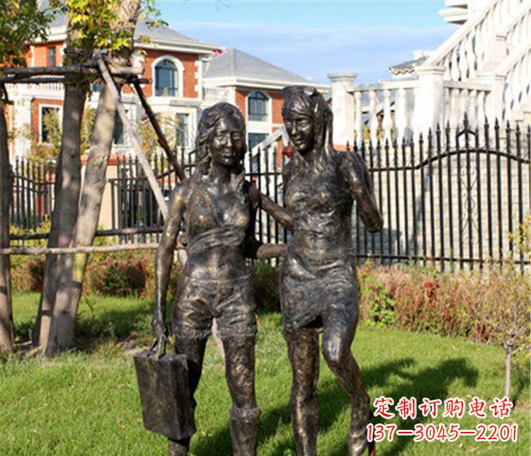 东营精致温润的女孩铜雕