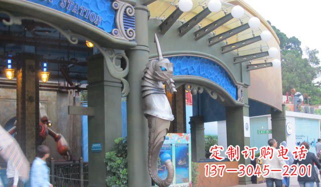 东营海马铜雕,一流的马雕塑制作