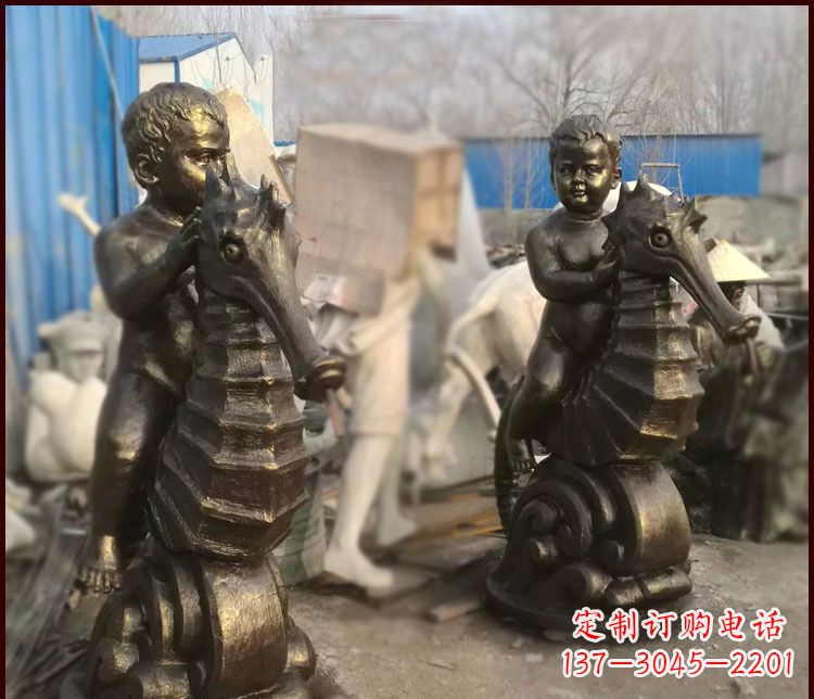 东营海马公园景观铜雕