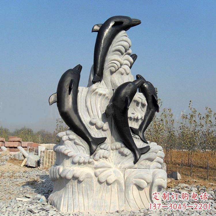 东营中领雕塑公司推出一款新的艺术品——海豚石…