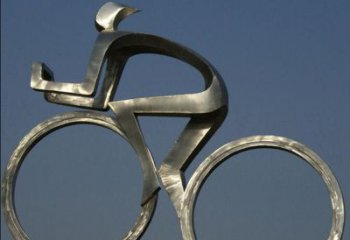 东营不锈钢骑自行车雕塑