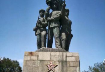 东营传承革命精神领雕纪念铜雕战士雕塑