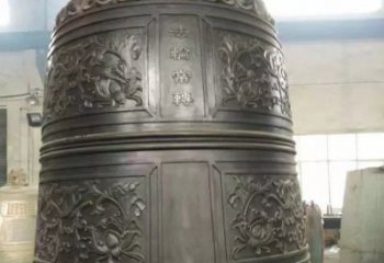 东营国泰民安铜钟寺庙铜雕-传统工艺精美的铜钟雕塑