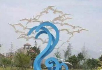 东营精美海鸥雕塑，传递美好海洋情怀
