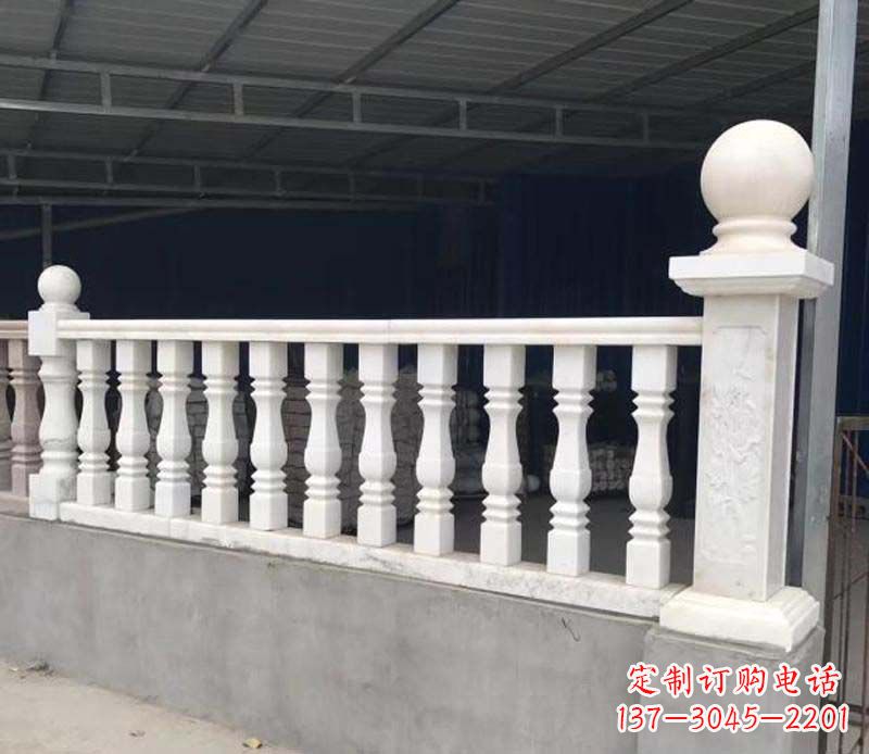 东营汉白玉栏杆景观雕塑 