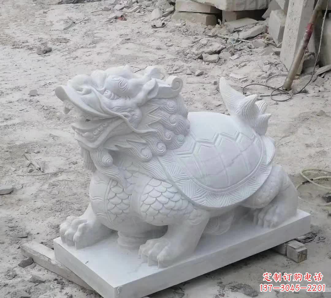 东营汉白玉精美动物雕塑