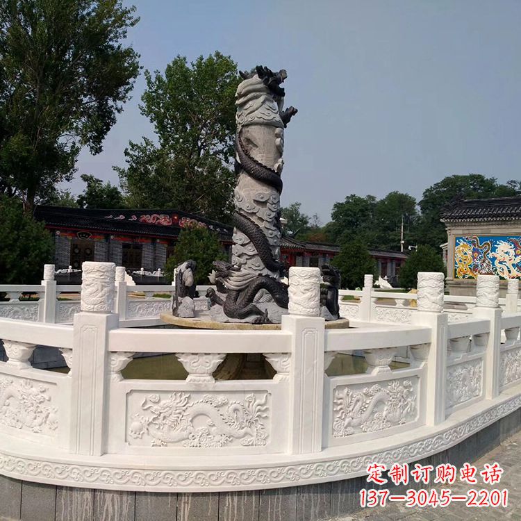 东营汉白玉石雕刻护栏,精美而别致