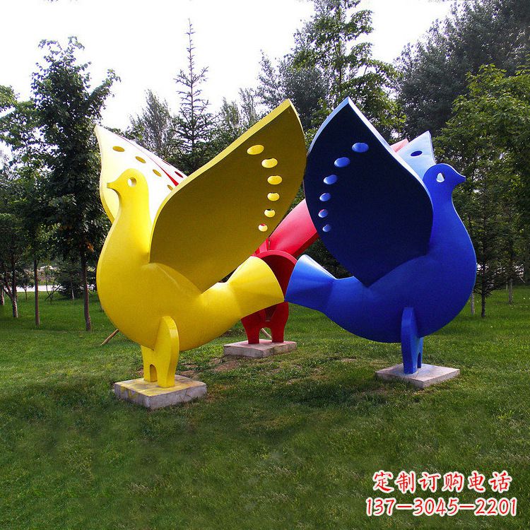 东营象征和平的和平鸽雕塑