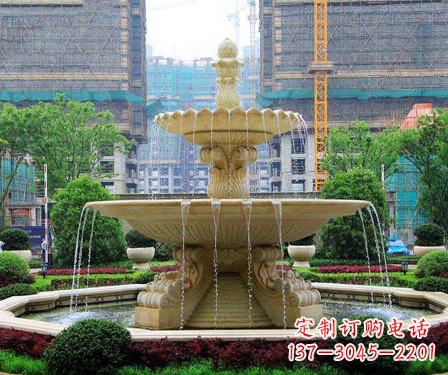 东营户外多层喷泉石雕