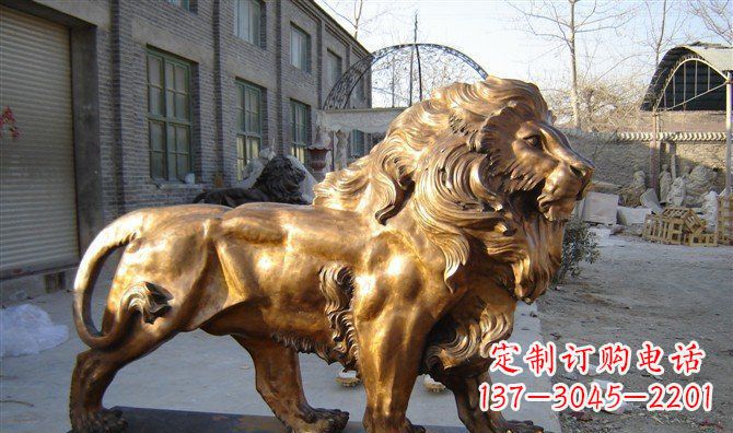 东营黄铜西洋狮子铜雕