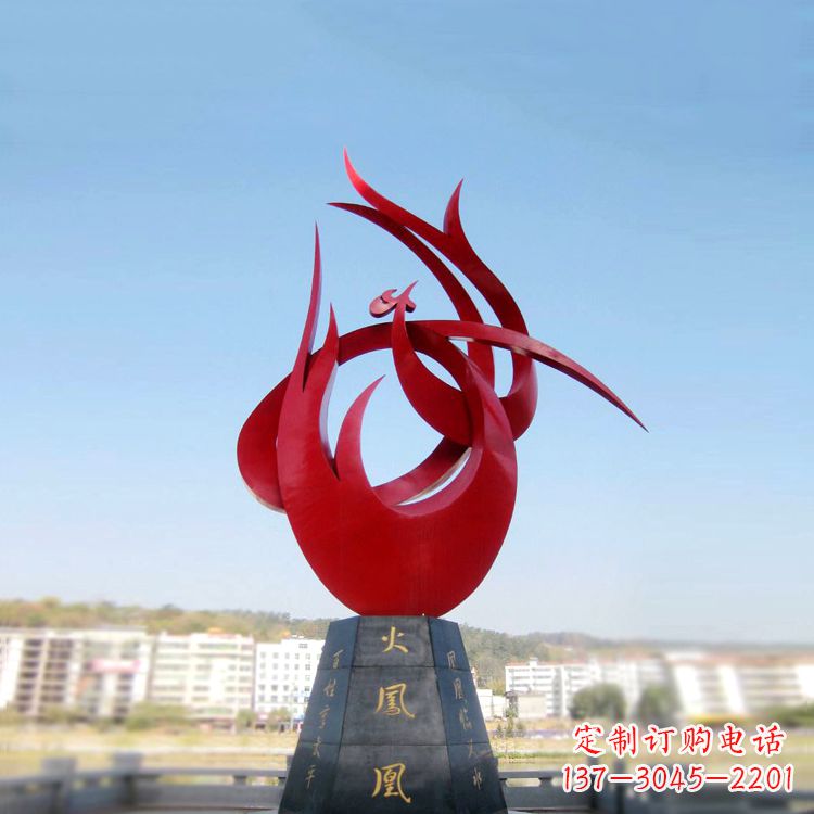 东营火凤凰不锈钢雕塑,凝聚精致,传递闪耀