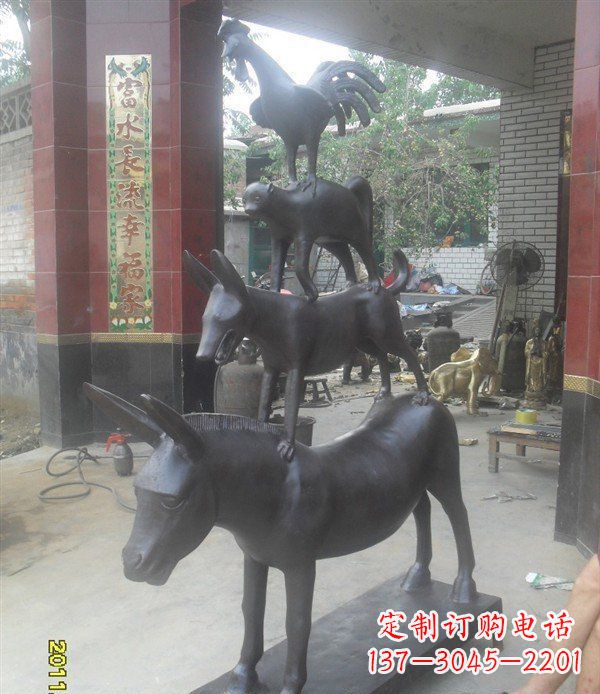东营鸡猴狗马景观动物铜雕