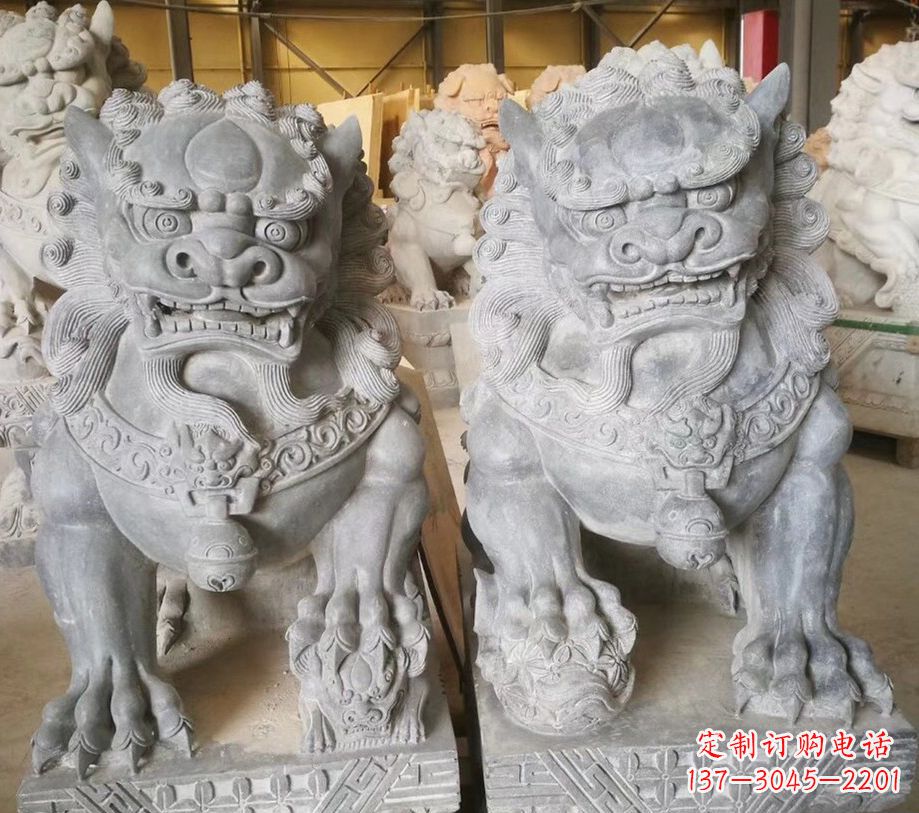 东营南方石狮子雕塑,传承古典工艺