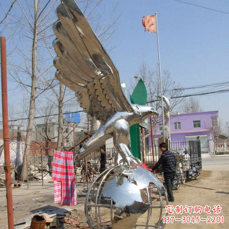 东营镜面老鹰不锈钢雕塑