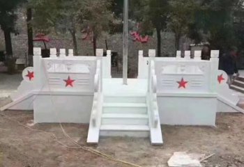 东营高贵典雅的汉白玉升旗台石雕