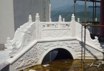 东营汉白玉庭院装饰石桥雕塑