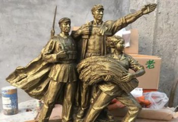 东营中领雕塑精心打造的红军战士铜雕