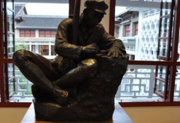 东营铜雕红军战士纪念雕塑，烈士镌刻永恒记忆