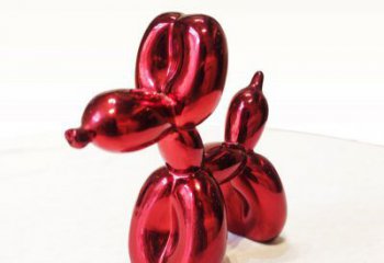 东营红色气球狗气球雕塑，让狗狗宠爱时刻环绕